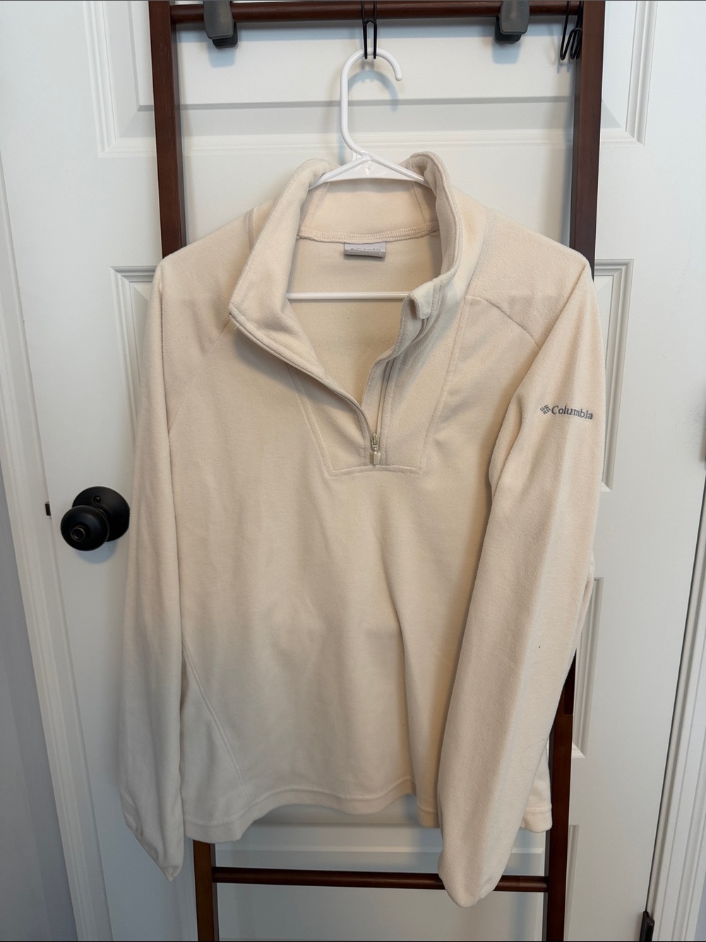 Columbia Quarter-Zip Fleece Pullover - Cream